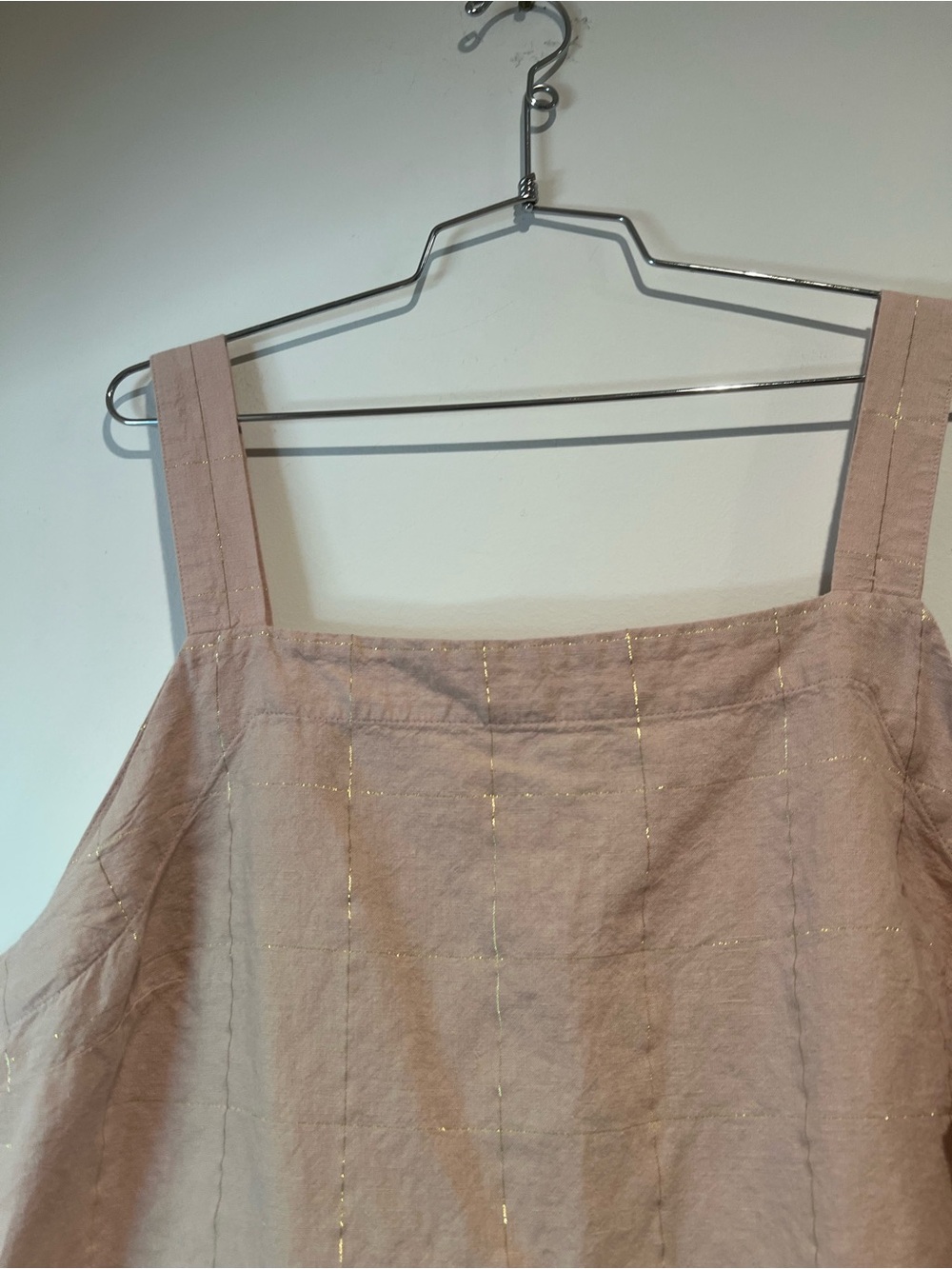 Liz Claiborne Linen Blend Pink Metallic Stripe Tank Top XXL - Picture 4 of 5